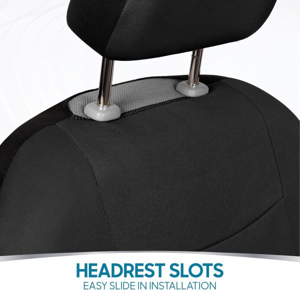BDK PolyPro Seat Covers Full Set in Solid Black – Front and Rear Split - Image 12