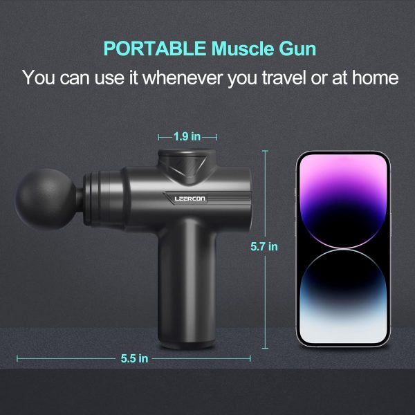 Mini Massage Gun,Portable Deep Tissue Muscle Fashion Back Massager, - Image 2