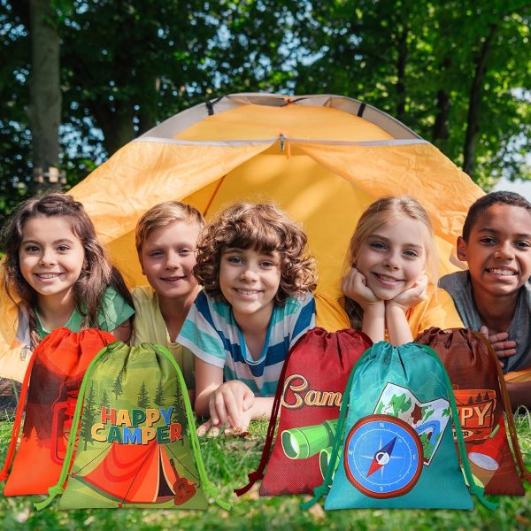 Cunno 24 Pieces Camping Party Favor Bags Camping Gift Treat Bags Camp Theme - Image 6