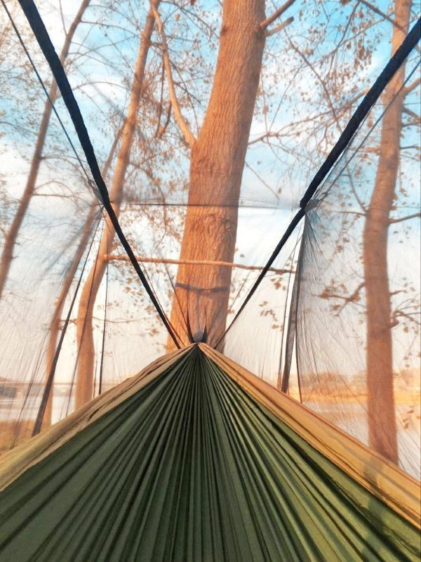 Sunyear Camping Hammock, Portable Double Hammock with Net, 2 Person Hammock - Image 5