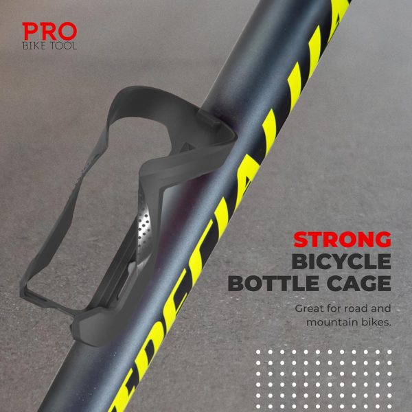 PRO BIKE TOOL Carbon Fibre Bottle Cage - Lightweight Carbon Bottle Cage for - Image 2