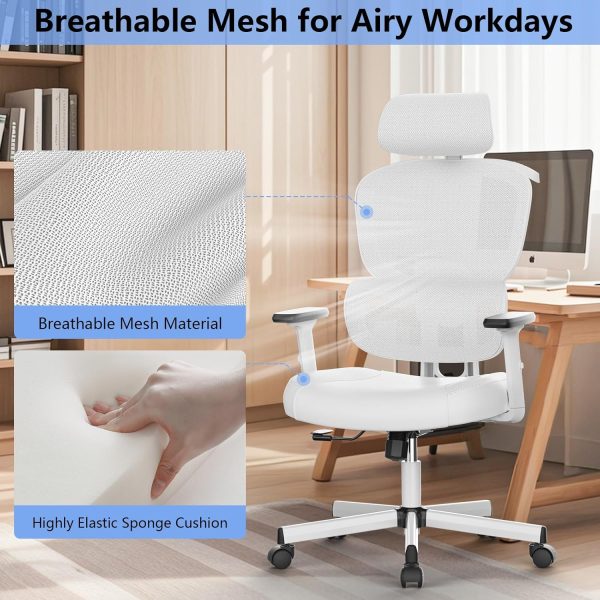 Office Chair, Ergonomic Desk Chair, High Back Desk Chair, Big and Tall - Image 4