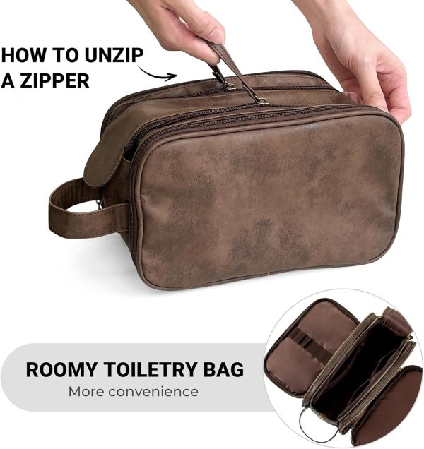 Elviros Travel Toiletry Bag for Men,Large Shaving Dopp Kit Water-resistant - Image 5