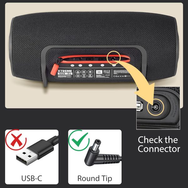 Punasi 19V Replacement for JBL Xtreme 2 Charger/Boombox 2/ Extreme 2/ JBL - Image 3