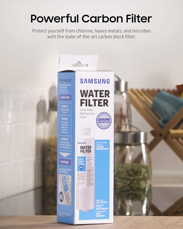SAMSUNG Genuine Filter for Refrigerator Water and Ice, Carbon Block - Image 4