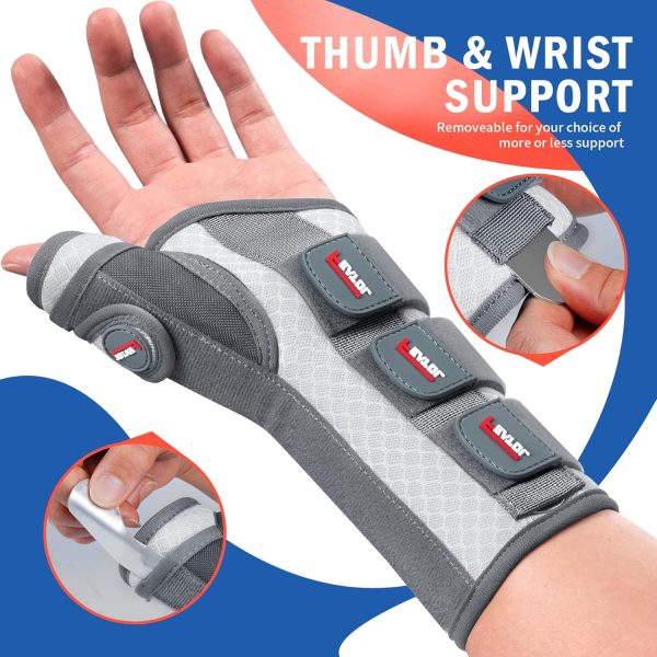 FEATOL Carpal Tunnel Wrist Brace Night Support, Wrist and Thumb Brace for - Image 3