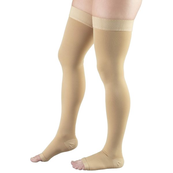 Truform 15-20 mmHg Compression Stockings for Men and Women, Thigh High - Image 9
