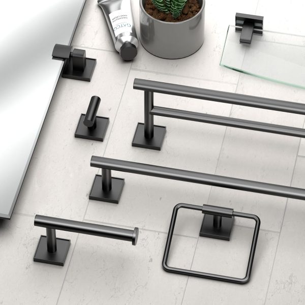 Gatco 5611MX Mode Towel Bar, 18 Inch, Matte Black - Image 3