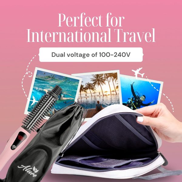 Alure Heated Styling Brush - 3-in-1 Ionic Hair Curler/Straightener with - Image 7