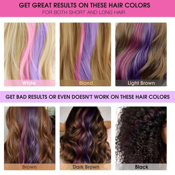MSDADA 10 Color Hair Chalk for Girls - Hair Chalk Comb Kids Temporary Hair - Image 4