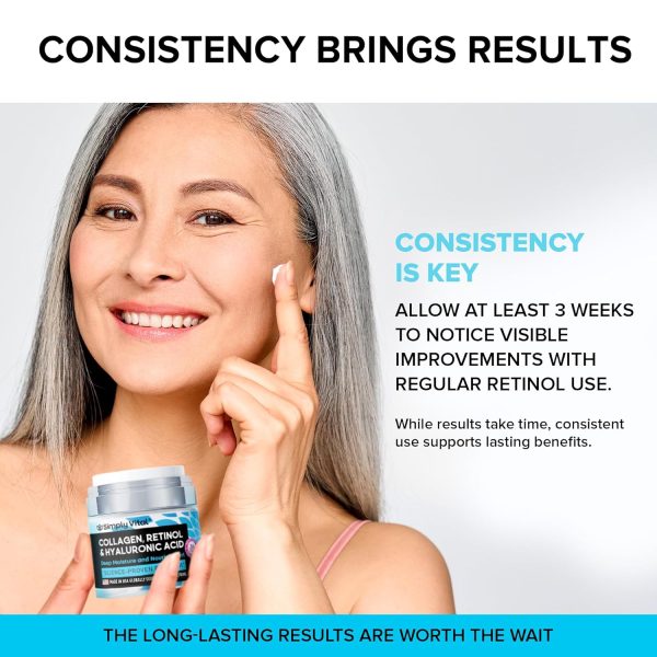 SimplyVital Collagen, Retinol & Hyaluronic Acid Cream - Anti-Aging Face - Image 7