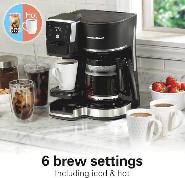 Hamilton Beach 2-Way 12 Cup Programmable Drip Hot and Iced Coffee Maker & - Image 3