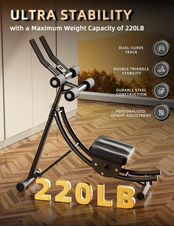 Ab Workout Equipment, Ab Machine for Home Gym Coaster With Height - Image 5