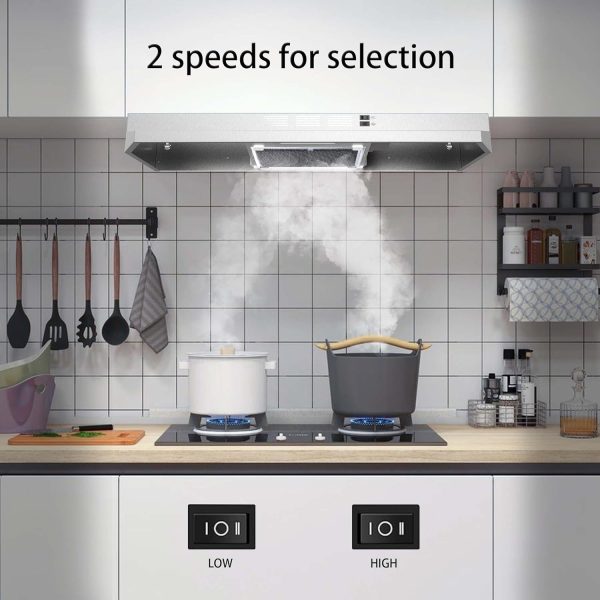 SNDOAS 30 inch Range Hood Ducted/Ductless Convertible Stainless Steel Range - Image 2