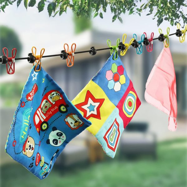 Retractable Portable Clothesline for Travel，Clothing line with 12 Clothes - Image 4