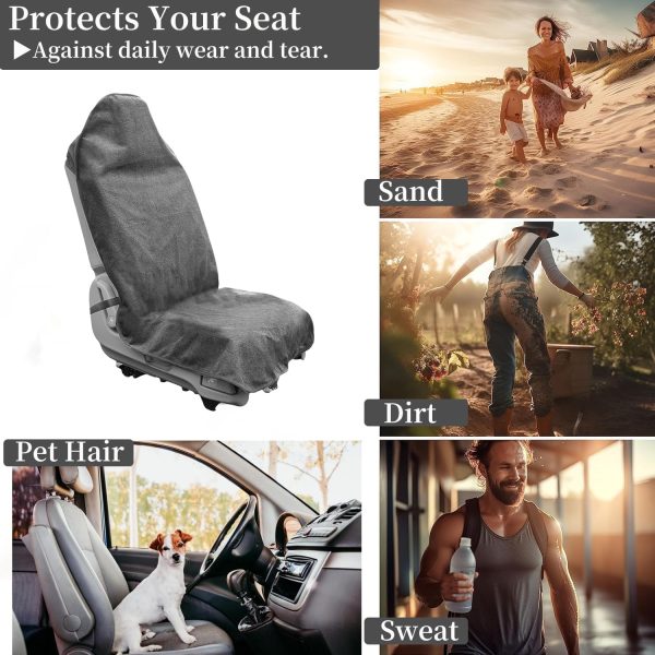 VOPHIA Waterproof Sweat Towel Car Seat Cover for Post Gym Workout, Running, - Image 6