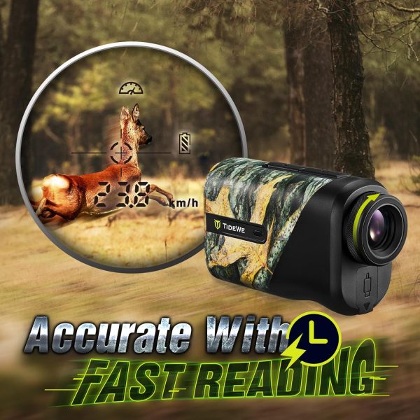 TIDEWE Hunting Rangefinder Mini with Rechargeable Battery, 875Y Laser Range - Image 3