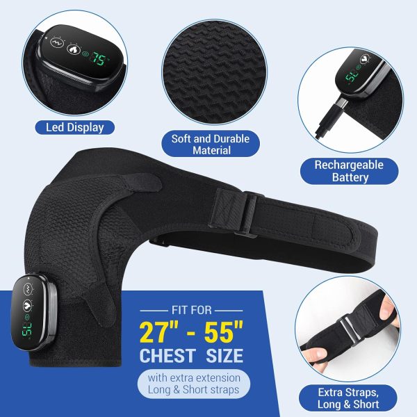 Heated Shoulder Brace for Women Men, Shoulder Massager Shoulder Heating Pad - Image 4