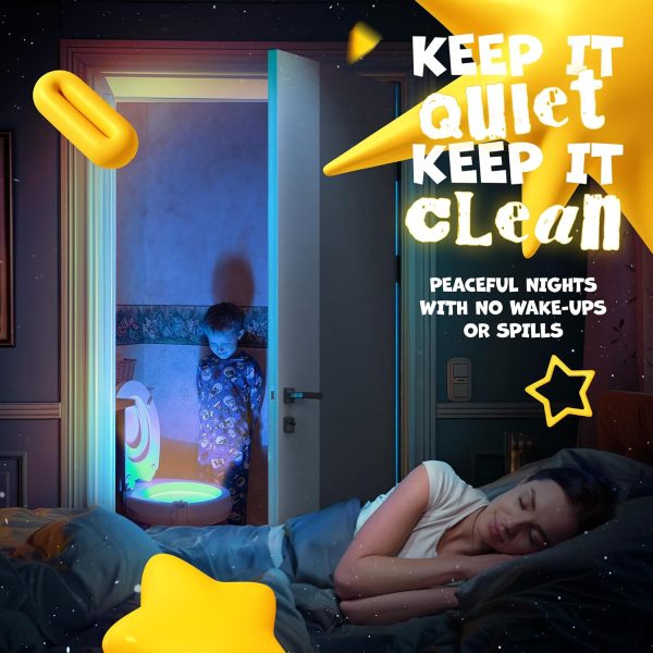 Toilet Bowl Night Light - Unique Cool Gadget with Motion Sensors & Multi - Image 3