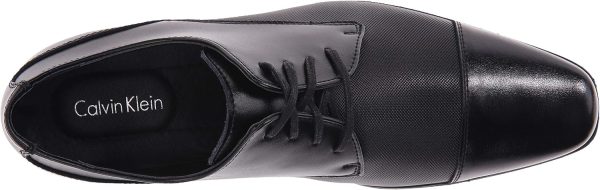Calvin Klein Men's Bram Oxford, Black Diamond Leather - Image 5