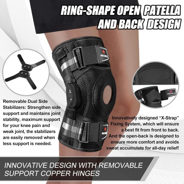 NEENCA Professional Knee Brace for Knee Pain, Hinged Knee Support with - Image 5
