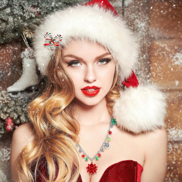 Jadive 4 Piece Christma Jewelry Set Christmas Festive Snowflake Bell - Image 4