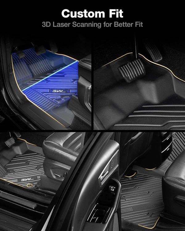 3W Floor Mats Fit for Ford Bronco Sport 2021 2022 2023 2024 All Weather TPE - Image 4