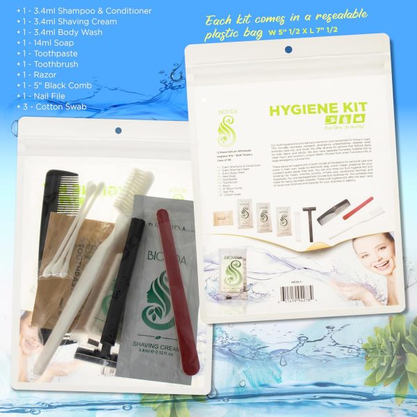 Moda West 96 Hygiene Kits - Bulk Case of Wholesale Deluxe Toiletries for - Image 3