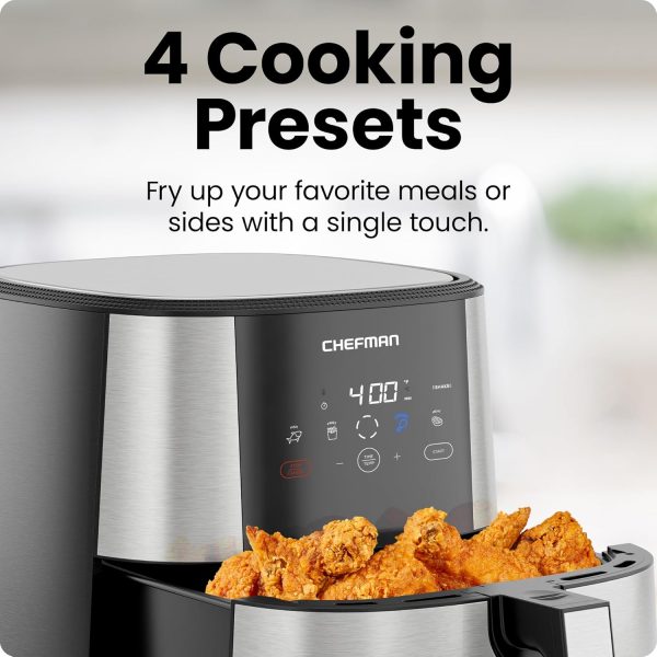 Chefman TurboFry® Touch Air Fryer, XL 8-Qt Family Size, One-Touch Digital - Image 5