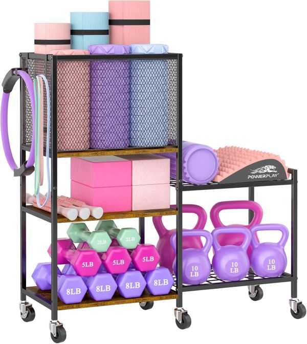 5 Tier Dumbbell Rack, Yoga Mat Storage Rack, Home Gym Storage Rack, Workout - Image 7