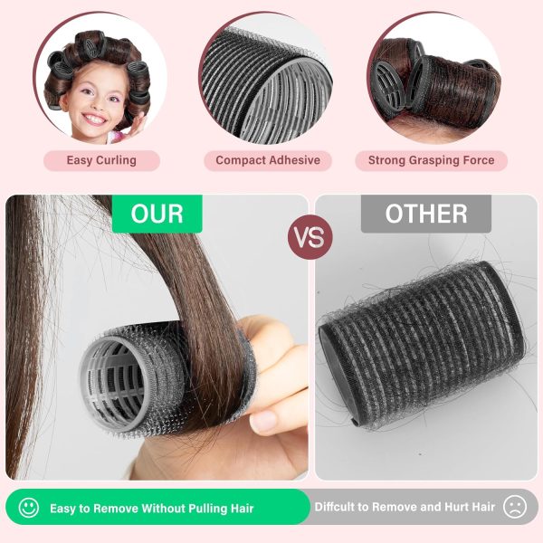 48 Pcs Self Grip Hair Rollers Set with 26 Rollers Hair Curlers & 20 Metal - Image 4
