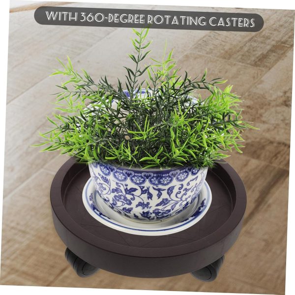 SUPVOX Pot Base Pot Stand Outdoor Square Plant Saucer Round Wheel Pots - Image 9