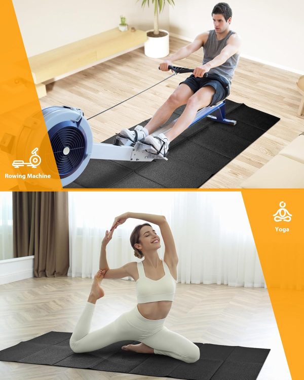 Foldable Rubber Treadmill Mat - Exercise Bike Mat with Waterproof Non-Slip - Image 8