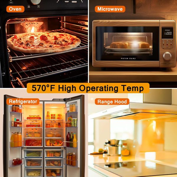 Dimmable Oven Light Bulb 2 Pack 40 Watts Appliance Bulb A15 High Heat Bulbs - Image 6
