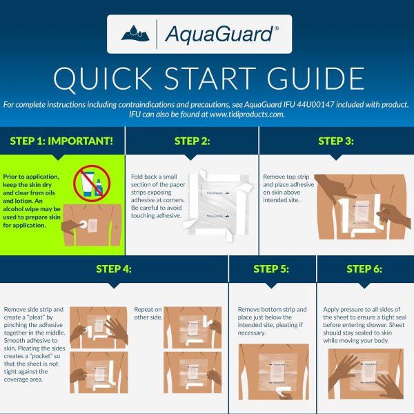 TIDI AquaGuard Sheet – 9” x 9” – Shower Protection Sheet – Self-Adhesive - Image 5