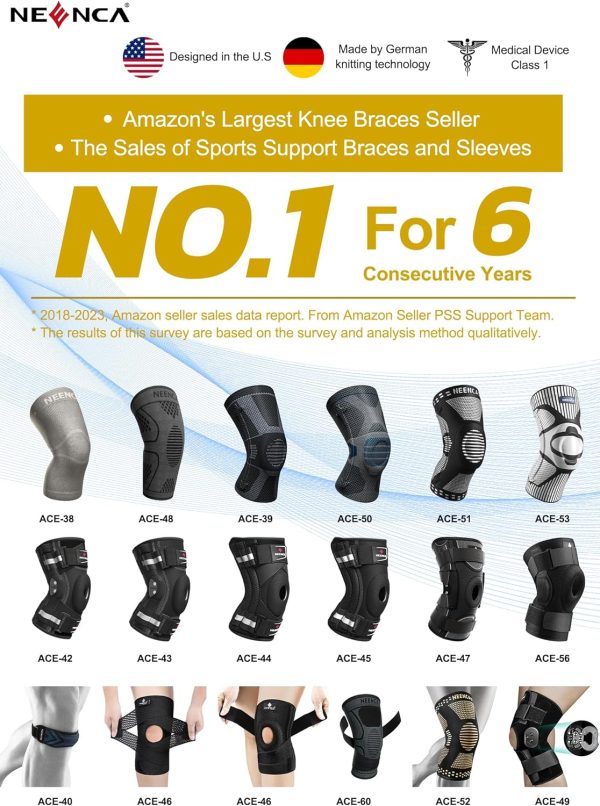 NEENCA Professional Knee Brace for Pain Relief, Medical Knee Compression - Image 6