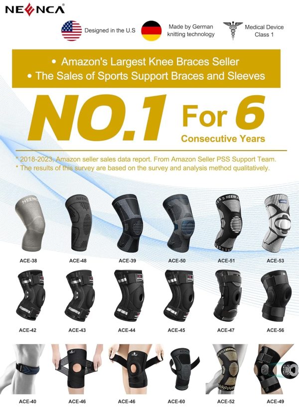 NEENCA Professional Knee Brace for Pain Relief, Medical Knee Support with - Image 7