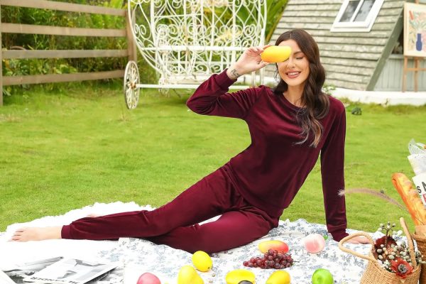Totatuit Track Suits for Women Set Velour Sweatsuits 2 Piece Jogging Suits - Image 8
