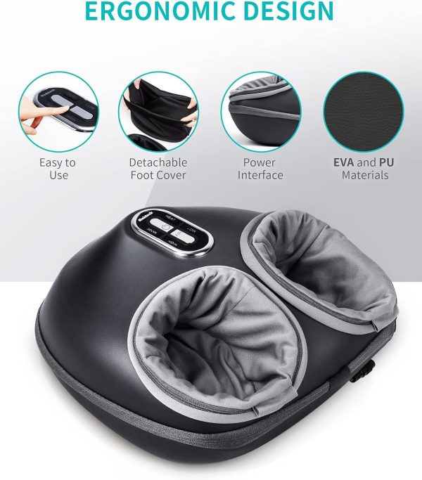 Nekteck Shiatsu Foot Massager Machine with Soothing Heat, Deep Kneading - Image 4