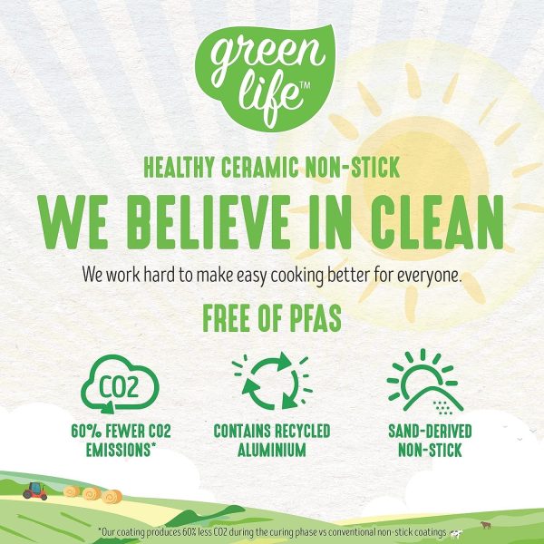 GreenLife Soft Grip 16 Piece Cookware Set, Non-Toxic PFAS-Free Ceramic - Image 3