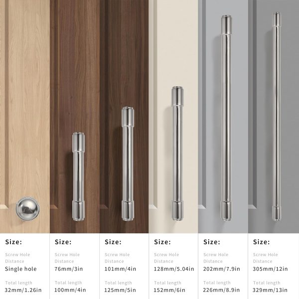 khtumeware 10 Pack 6 Inch(152mm) Polished Nickel Cabinet Pulls Kitchen - Image 4