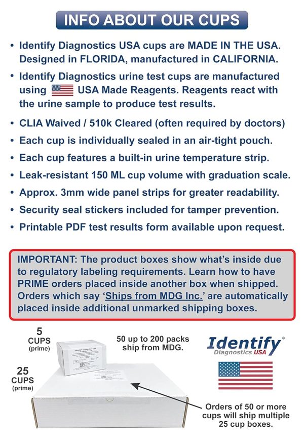 USA Drug Screen Test - 5 Pack - Made In USA 14 Panel CLIA Waived Instant - Image 2