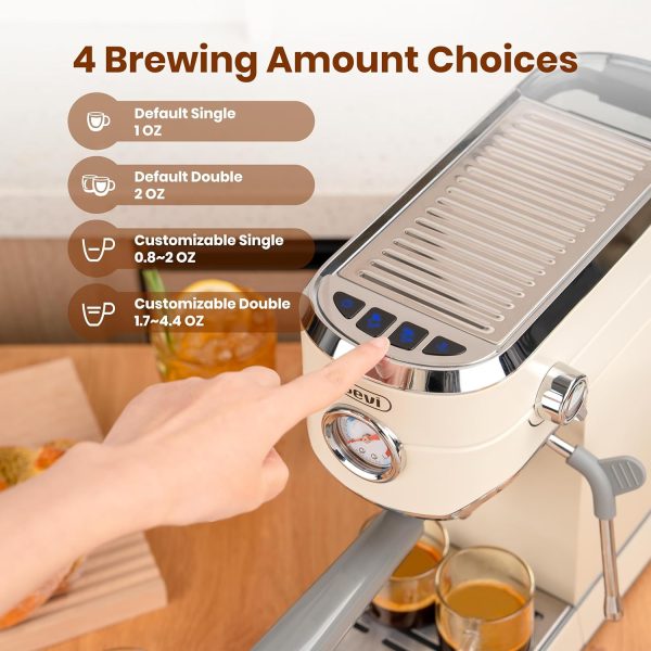 Gevi Espresso Machine 20 Bar with Grinder，Professional Espresso Maker with - Image 4