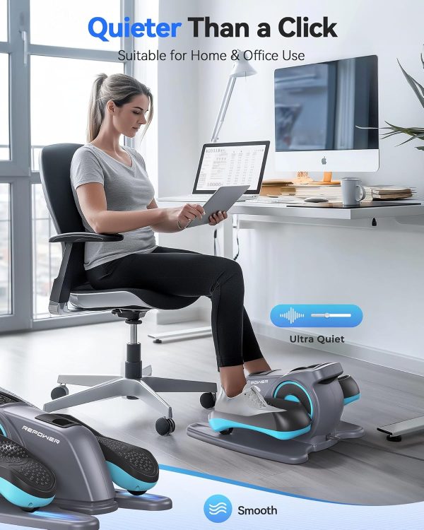 Under Desk Elliptical Machine, Electric Ellipse Leg Exerciser with Remote - Image 2