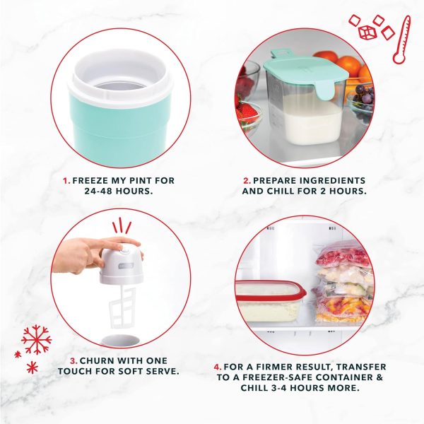 DASH My Pint Ice Cream Maker Machine (Aqua): Multi-Purpose Soft Serve Ice - Image 7