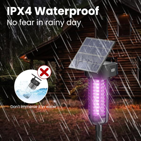 Solar Bug Zapper Outdoor 2 Pack, Garden Mosquito Zapper Waterproof & - Image 5