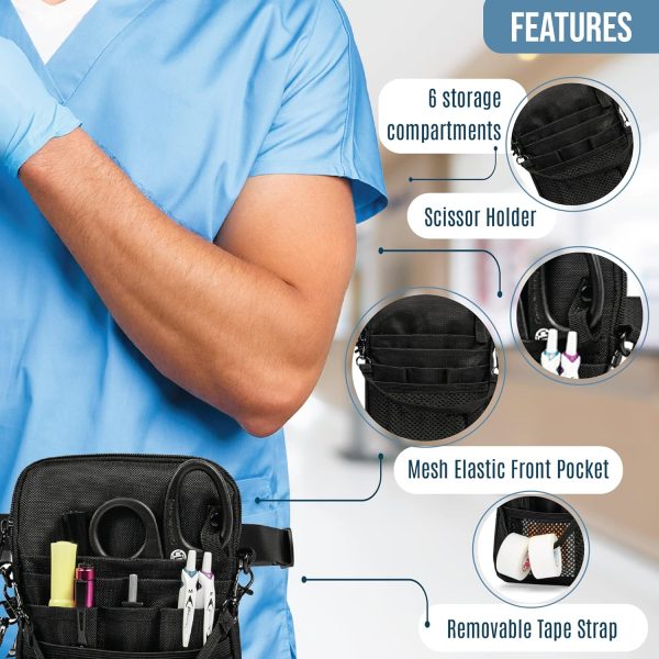 First Lifesaver 4-in-1 Nurse Fanny Pack with Medical Gear Pockets, Tape - Image 3