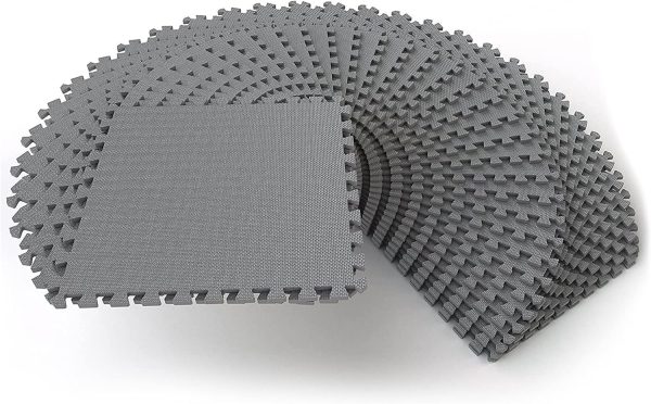 Fitvids Puzzle Exercise Mat with EVA Foam Interlocking Tiles for MMA, - Image 2