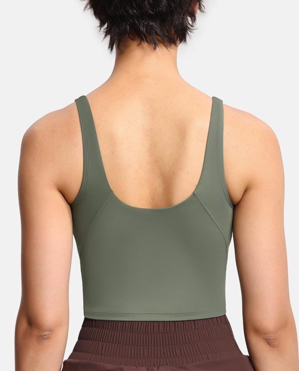 THE GYM PEOPLE Womens' Sports Bra Longline Wirefree Padded with Medium - Image 3