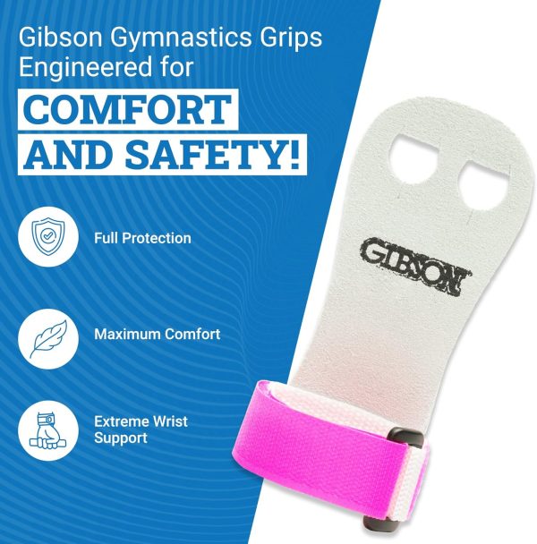 Gibson Rainbow Gymnastics Grips for Beginner, Unisex Durable Leather Grip - Image 2